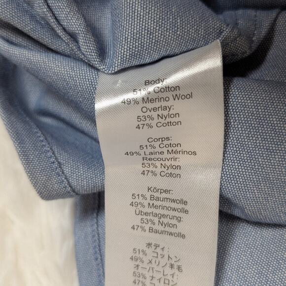 Alps & Meters Merino Wool Cotton Utility Shirt Blue Gray XXL Outdoor Workwear - Picture 4 of 16